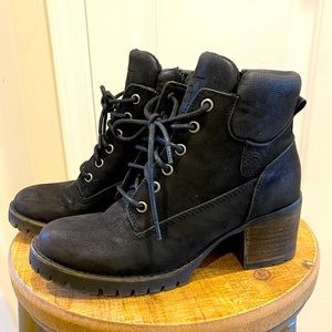 Black Suede Combat Boots